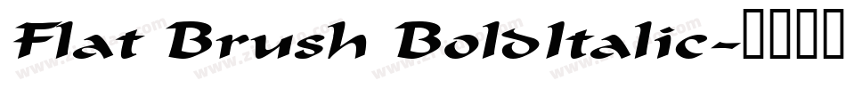 Flat Brush BoldItalic字体转换
